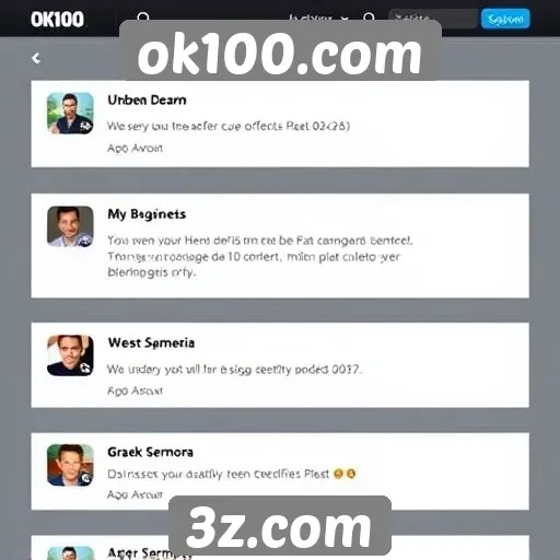 Feedback dos usuários sobre ok100.com
