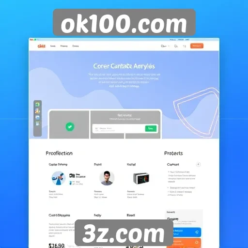 Análise da interface de usuário do site ok100.com